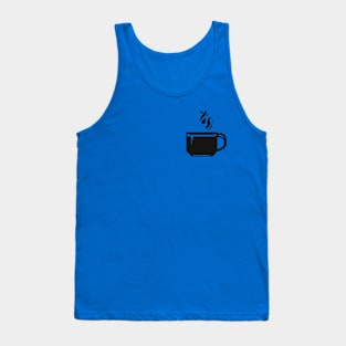 Black coffee cup pixel art Tank Top